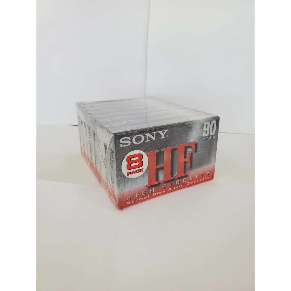 Sony HF 90 High Fidelity Normal Bias Type I Audio Cassette‎ Tapes 8 Pack Sealed